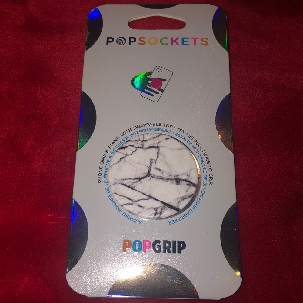 Marble pop socket (black)